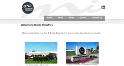 Desktop Screenshot of marionindustries.com