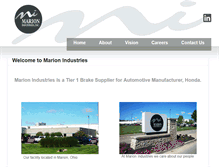 Tablet Screenshot of marionindustries.com